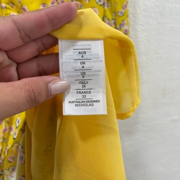 Nicholas Danni Floral Front Tie Mini Dress - Picture 6 of 8